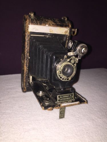 No 1 Autographic Eastman KODAK Junior Folding Bellows Camera A 120 Film 1900's