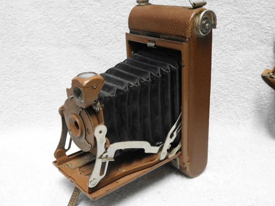 Vintage No.1 Pocket Kodak Jr. Folding Bellows Camera, ca 1929-32, Brown