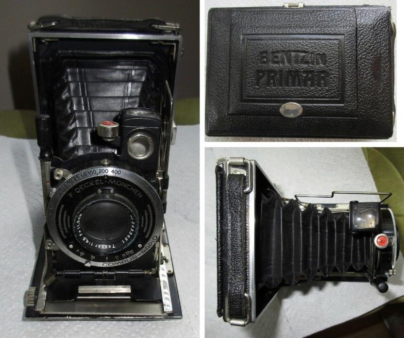 Bentzin Primar 6x9 Plate Camera Carl Zeiss Jena Tessar 11.5cm f4.5 Lens