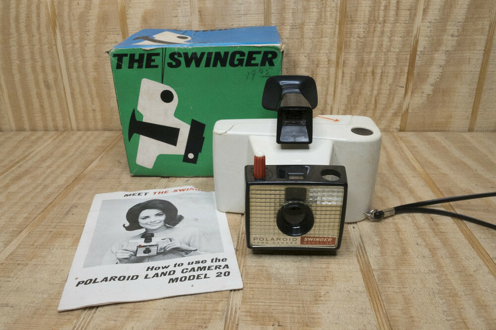 Vintage Polaroid Land Swinger Camera Model 20 with Box and Manual