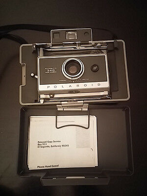 Polaroid 340 Land Instant Film Camera - w/ manual - Folding Bellows RangeFinder