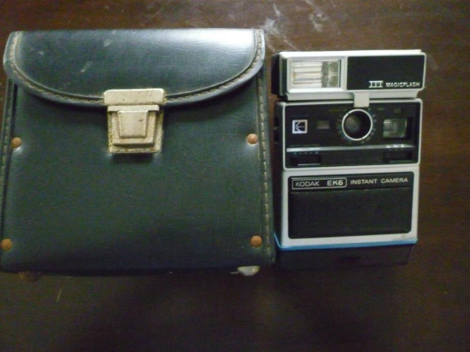 Kodak EK6 Instant Camera with ITT Magic Flash and Carrying Case