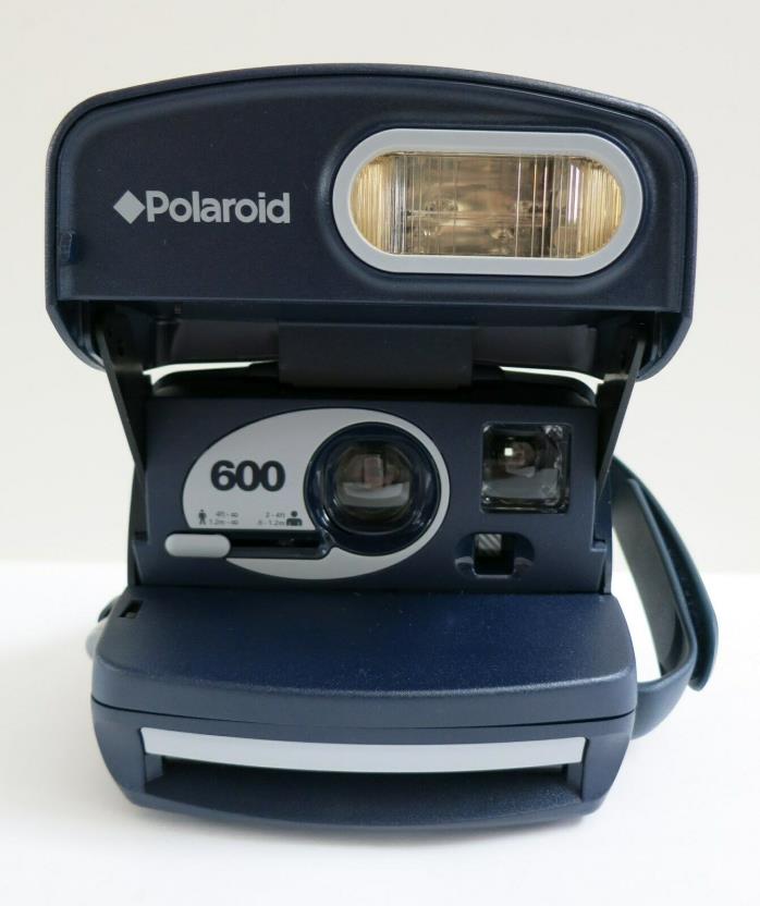 Polaroid One Step 600 Film Instant Camera Blue, Tested and Working, EC