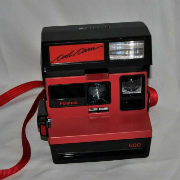 Vintage Polaroid Cool Cam 600 Red & Black Instant Camera
