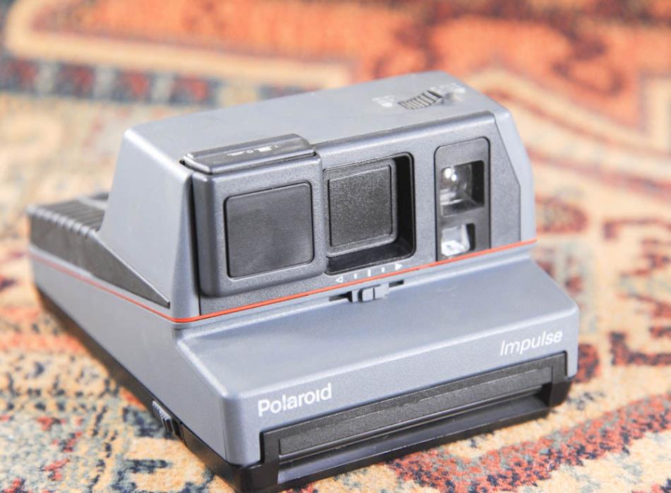 Vintage Polaroid Impulse Portrait Instant Film Camera Pop Up Flash and Strap