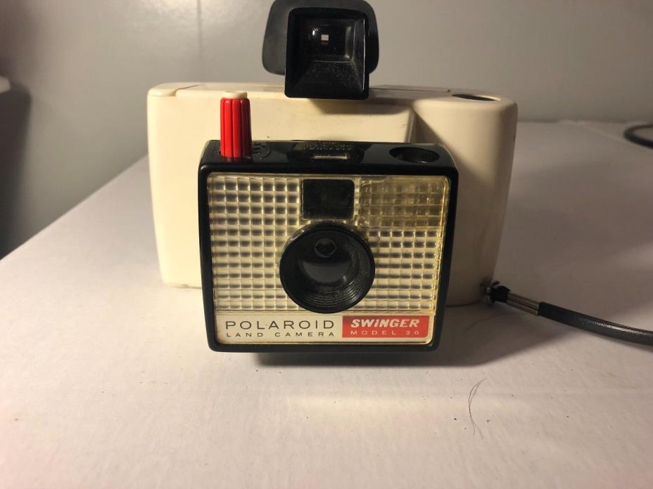 Vintage Polaroid Swinger Land Camera Model 20 with Black Strap  EUC  B18