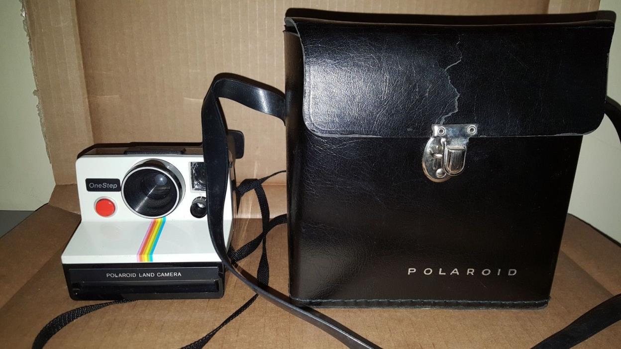 Polaroid One Step Rainbow Stripe SX-70 Instant Film Land Camera w/ Case