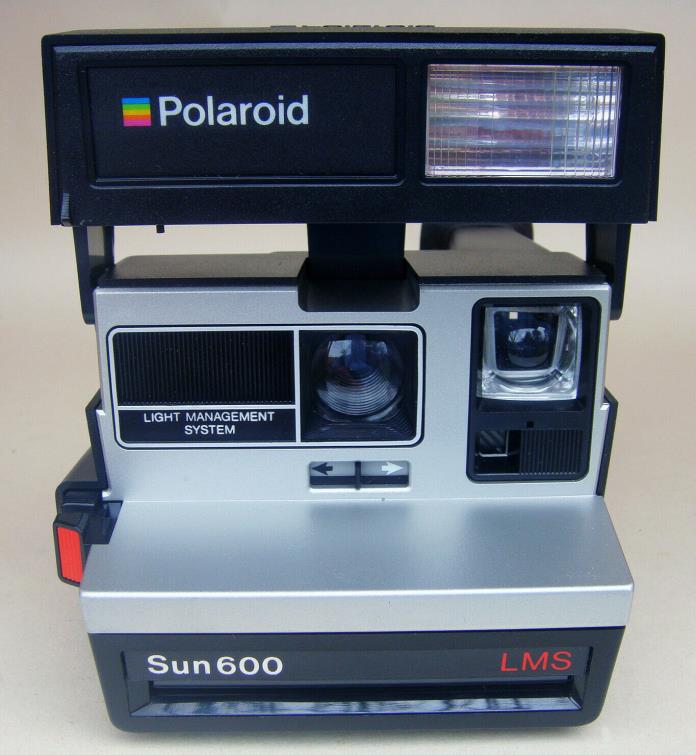 Polaroid Sun 600 LMS Instant Camera w/ Strap - Untested