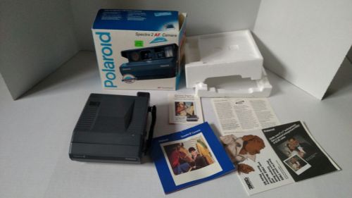 Vintage Polaroid Spectra 2 AF Instant Camera complete w/ box instructions.