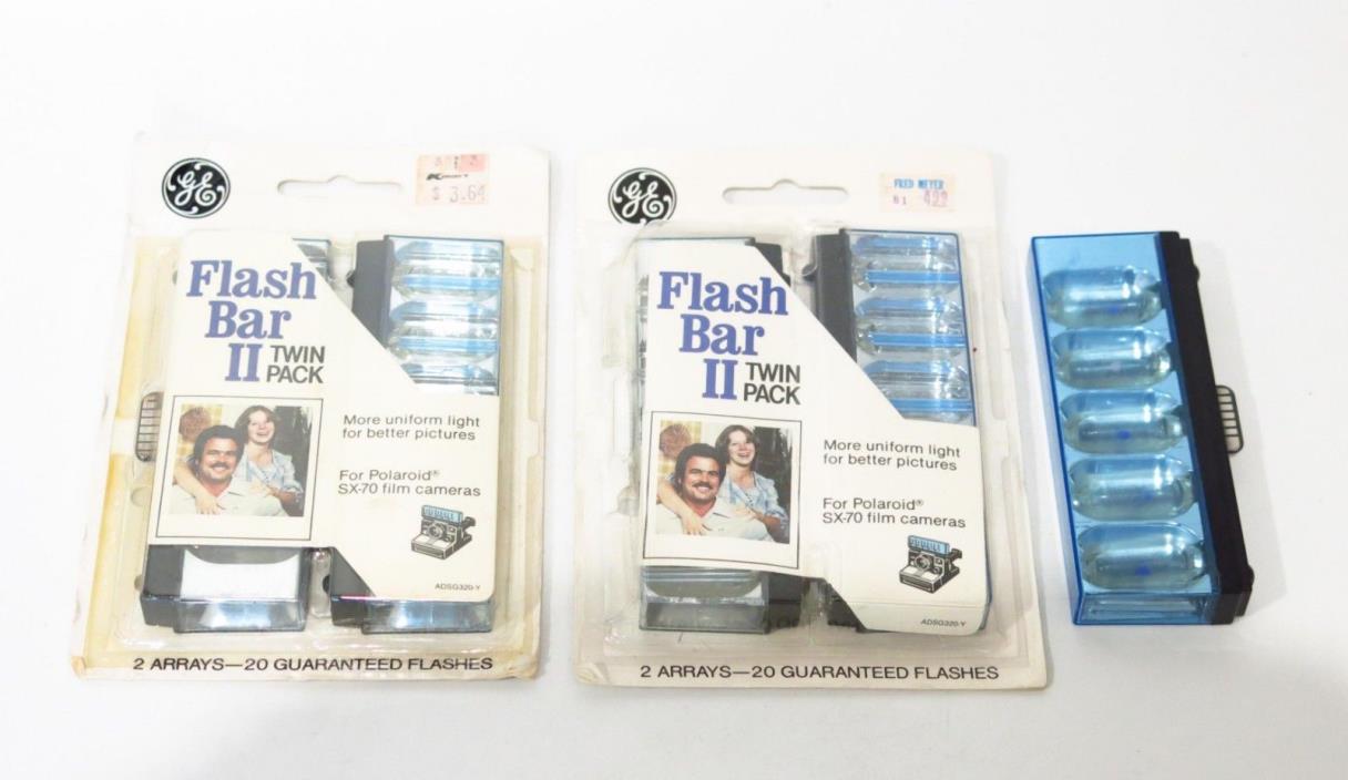 5 FlashBars for Polaroid SX-70 Cameras - 49 Total Flashes