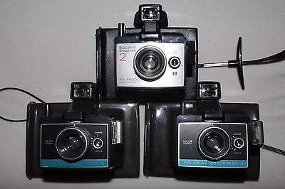 (3) Polaroid Instant Cameras: Square Shooter 2 &  (2) Polaroid Colorpack II's