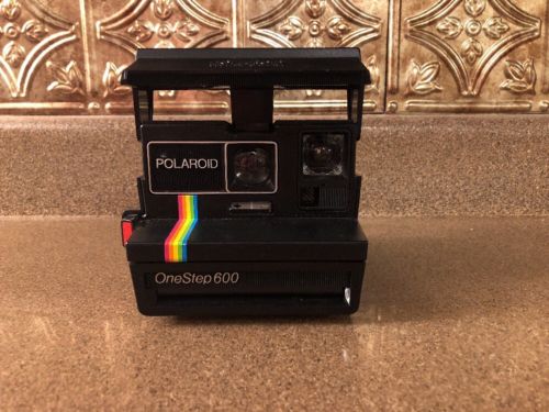Polaroid One Step 600 Rainbow Stripe Instant Camera. *Untested*