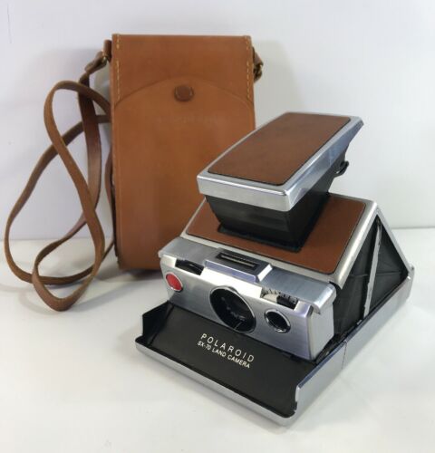 Vintage Polaroid SX-70 Instant Film Land Camera & Leather Case