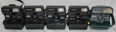 Lot of 5 Polaroid One Step Cameras, Express, Auto