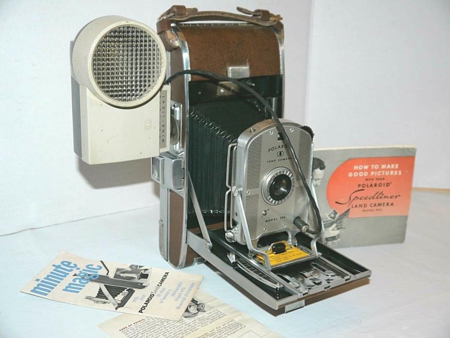 Polaroid speedliner land camera #95a w/polaroid wink-light-camera manuals