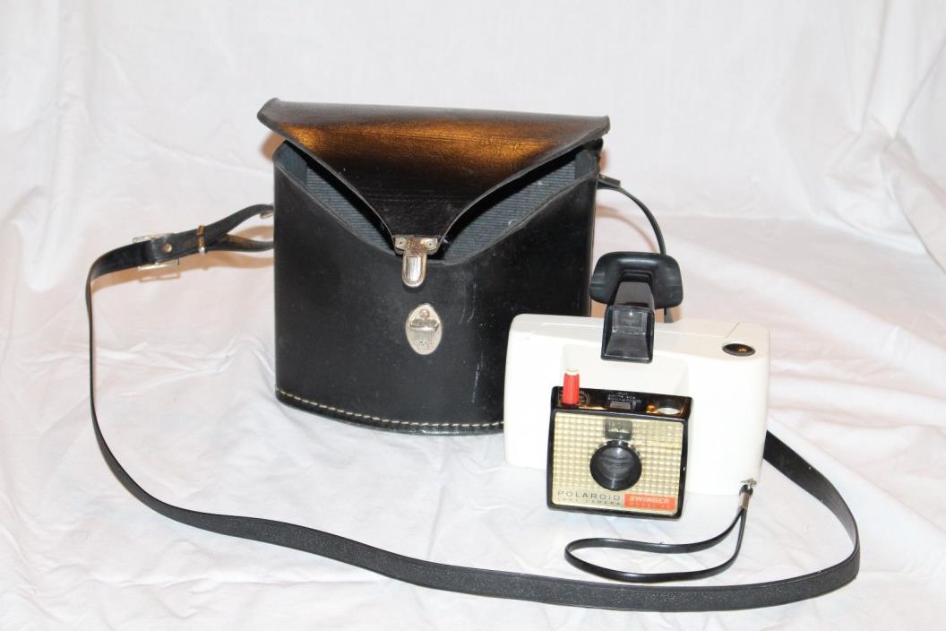 Vintage Poloroid Swinger Model 20 Land Camera - Used with Leather Camera Case