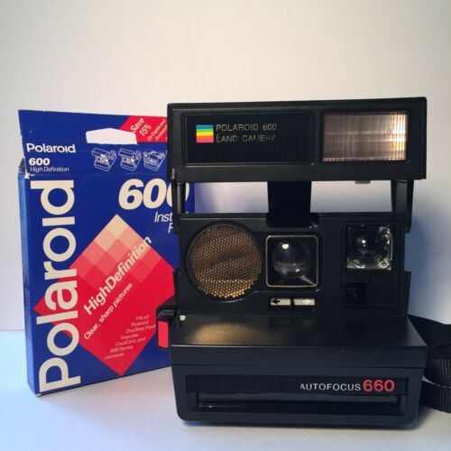 Vintage Polaroid 660 Autofocus Instant Film Camera, Tested Expired Film Included