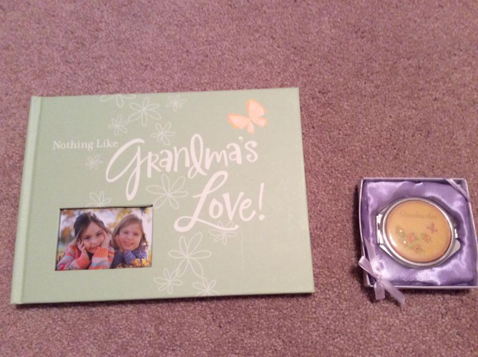 grandma photo album and compact mirror, new