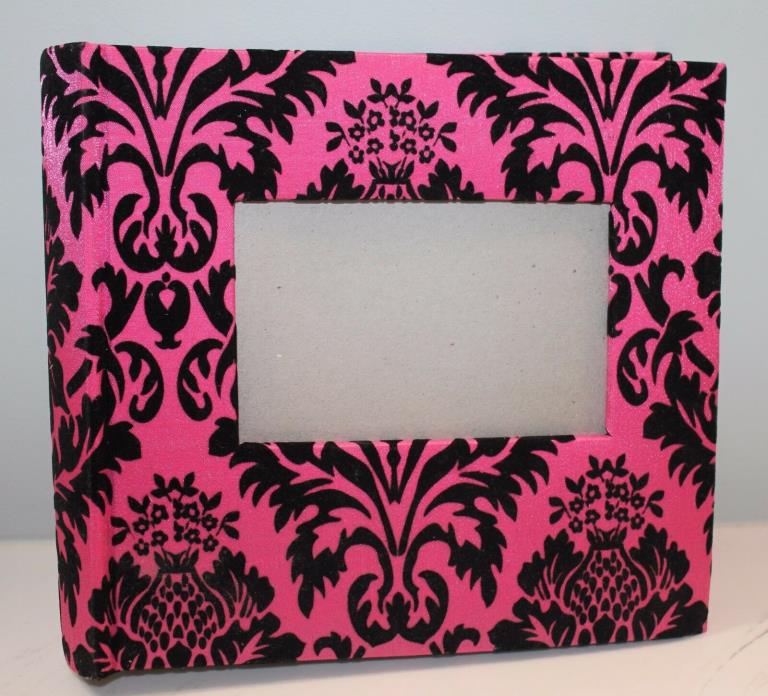 Photo Memory Book Album 4 x 6 Pink Black Floral