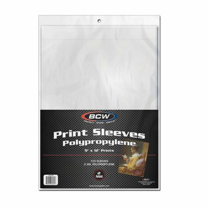 300 BCW 9x12 Photo Soft Poly Sleeves Acid Free Print Holder Archival
