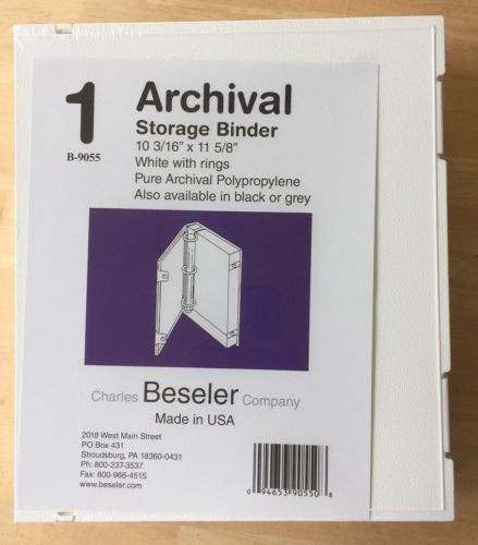 Beseler Archival Storage Binder w/rings, 10-3/16