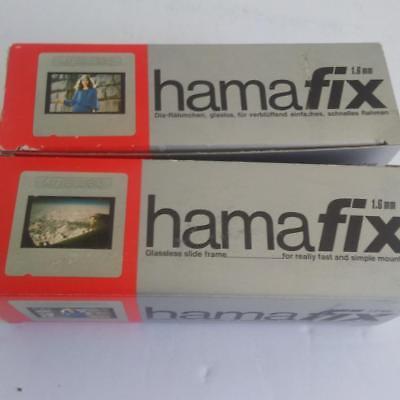 2 Boxes HAMAFIX 35MM Plastic Slide Mounts  200 Pcs 2x2/24x36 1.6mm Glassless