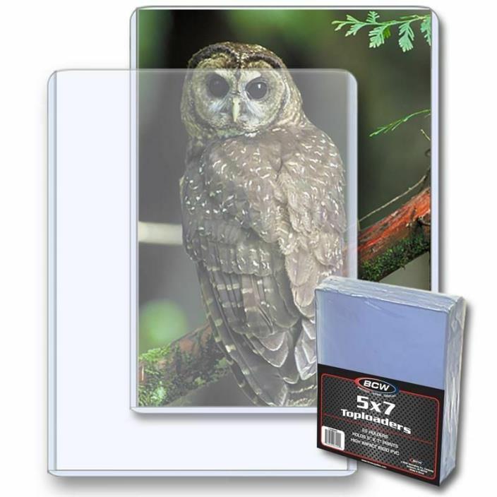 250x BCW Postcard Photo Topload Holder - 5x7 - (Top loader/toploader) Storage
