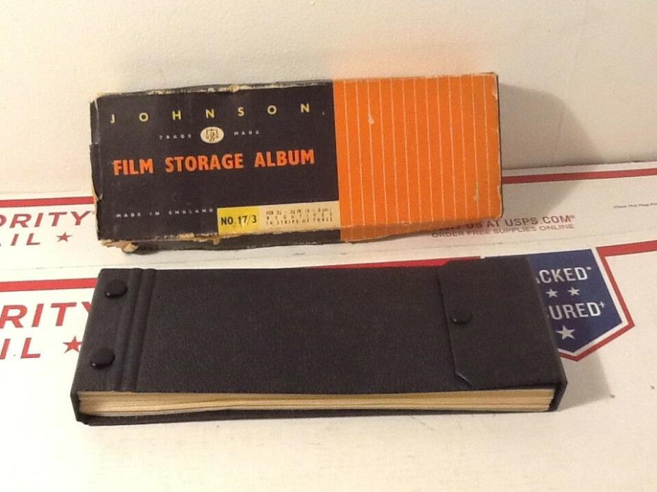 Vintage Johnson Negative Film Storage Album No. 17/3 6cm x 6cm strips of 3 NOS
