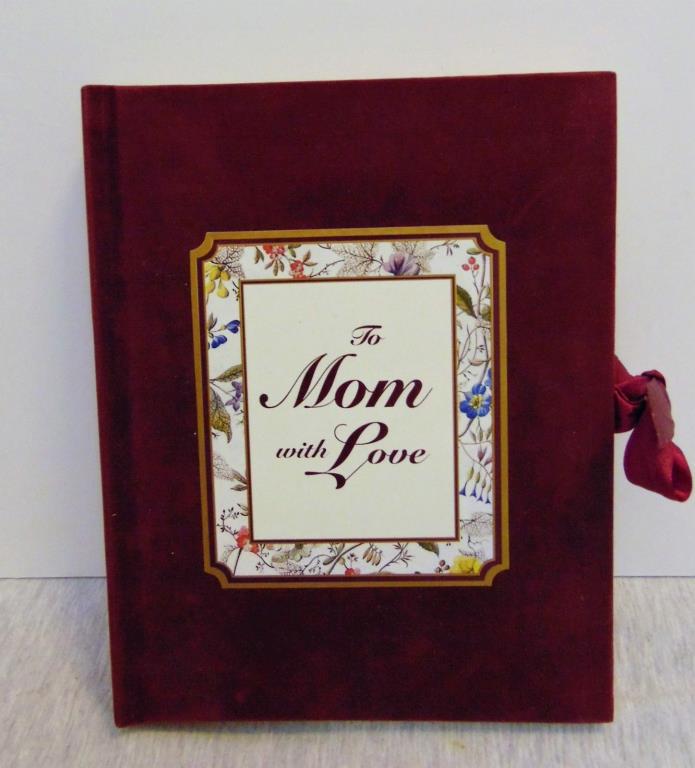 Red Velvet 1999 Victorian Stile Photo Album To Mom with Love Hard Covering