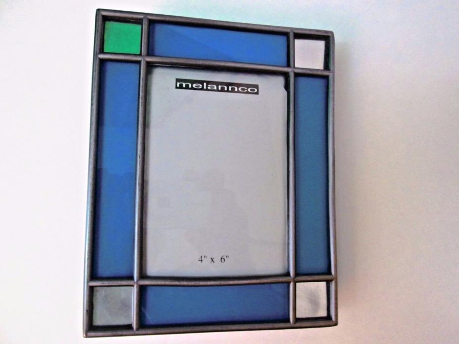 Melannco Vintage Stain Glass Photo Picture Album Book 100 Pages 4x6 Silver Plate