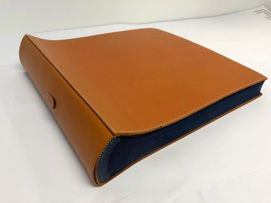 Arte & Cuoio Leather Photo Album Light Caramel With Contrast Stitch Detail