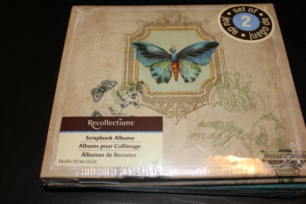 Recollections 2 Scrapbook Albums New Original Packaging Butterfly 6 x 6 Photos