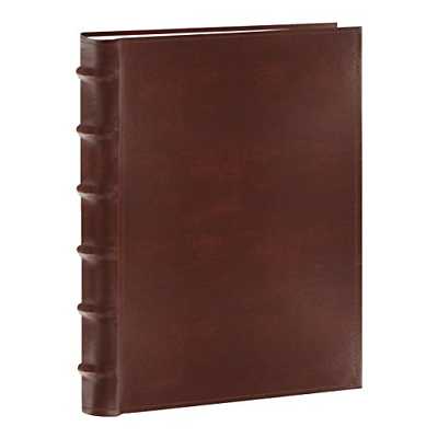 Sewn Leather Album 4X6 Cover Frame Holds 300 Photos Brown