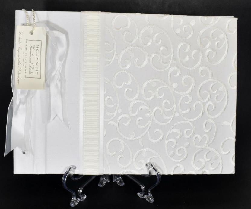 Molly West Handbound Books Handmade White Wedding Photo Album With Original Box