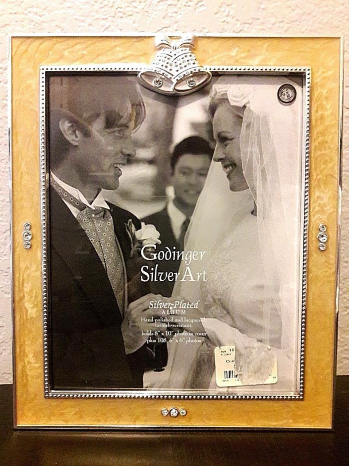Godinger Silver Art Silver Plated and Black Felt Wedding 106 Picture Album Book