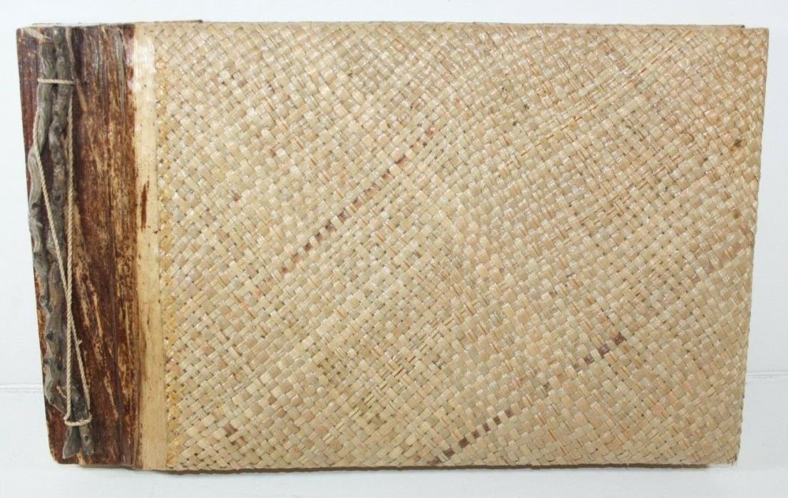 Rustic Chic photo album Display Book  Jute Faux wood