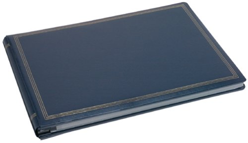 Magnetic Page Photo Album Padded leatherette Cover Display X-Large Navy Blue
