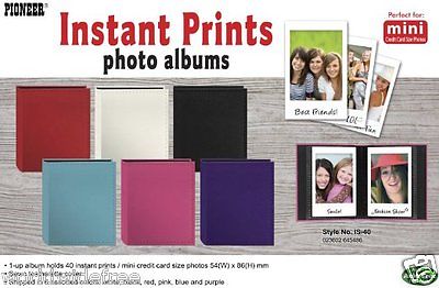 Pioneer IS40 Photo Album f/Instant Prints Leatherette Cover Brand New White