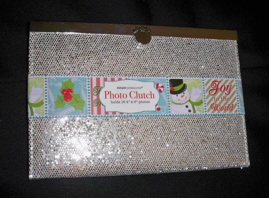 PHOTO CLUTCH, shimmery, elegant, holds 16 pictures, brand new! Show off children