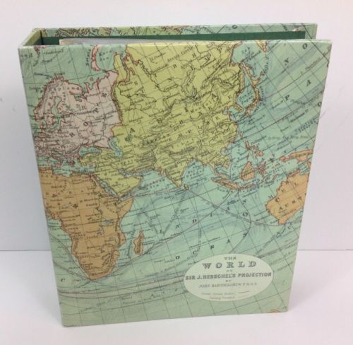 Photo Album Globe Steamship Routes Sir J. Herschel's Projections Free Shipping