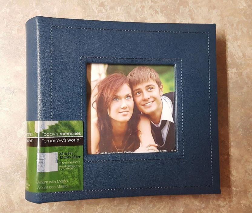 4x6 in. Blue Photo Album with Memo & Photo Safe Pages (10x15 cm) CD Slot Cover