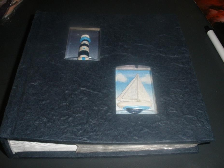 Nautical Theme Photo Album Book Holds 100 Pictures 7 x7 x 2