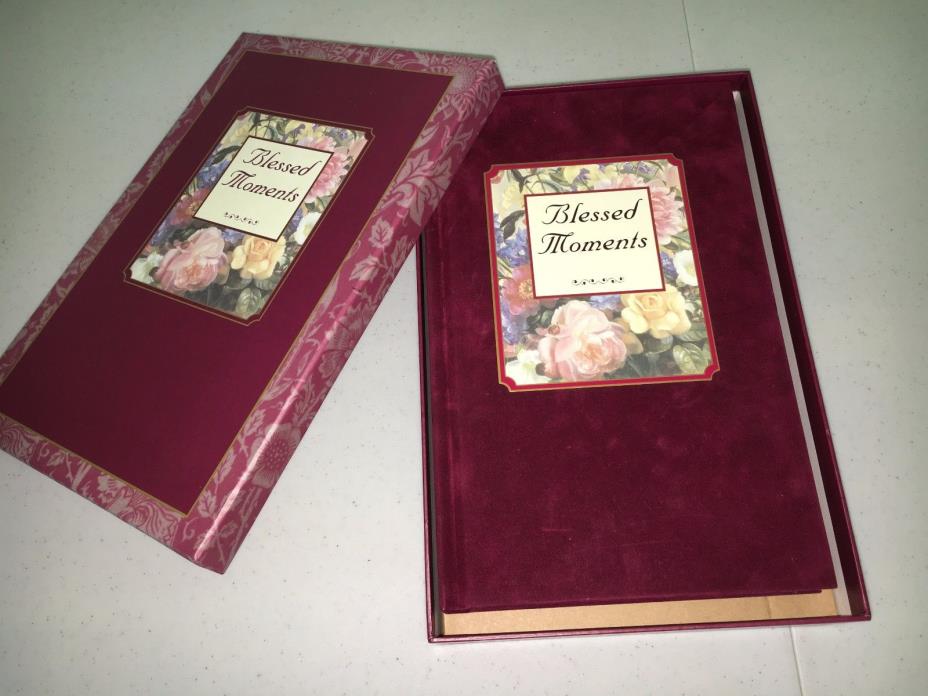 New Seasons Victorian Acid-free velvet photo album frames box gift set new