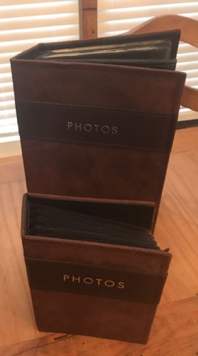 2 Photo albums.  50 2 sided pages in each book Chocolate Brown