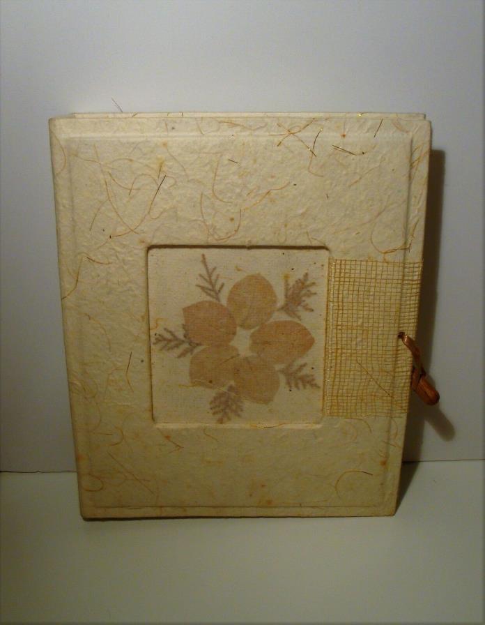 UNIQUE HANDMADE PAPER PRESSED FLOWER PHOTO ALBUM SCRAP BOOK JOURNAL