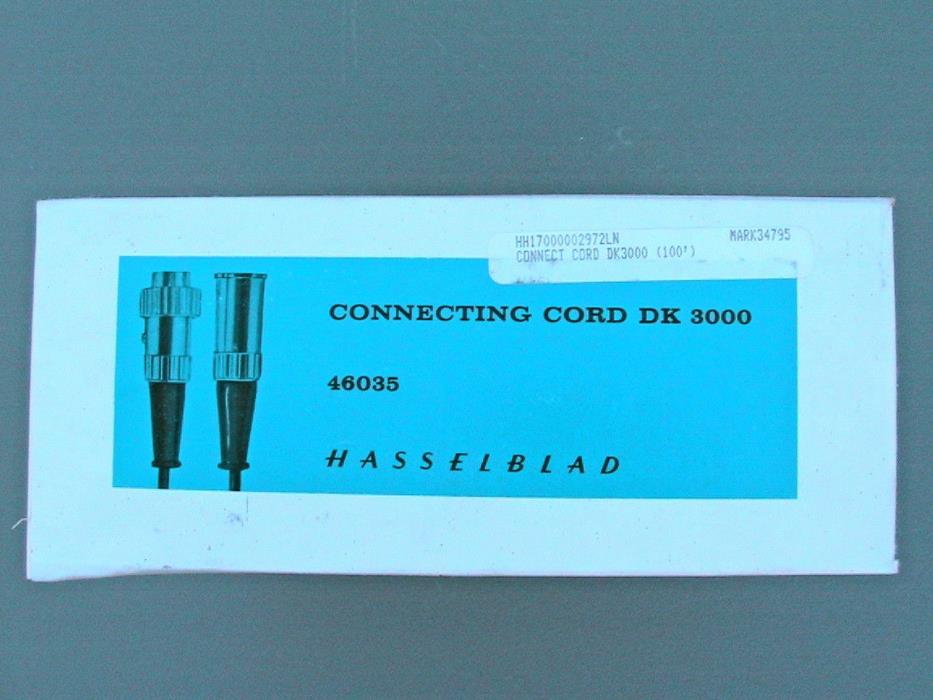 NIB HASSELBLAD 100' CONNECTING CORD 500 EL & 500 EL/M STILL FACTORY SEALED 46035