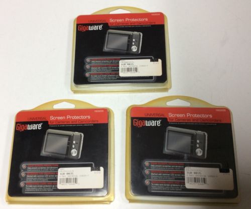 Lot Of 3 Gigaware Universal Screen Protector For Camera & Camcorder 1600035