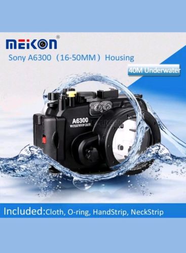Meikon 40m Water-resistant Housing Case Cover for Sony A6300 Camera 16-50mm Lens