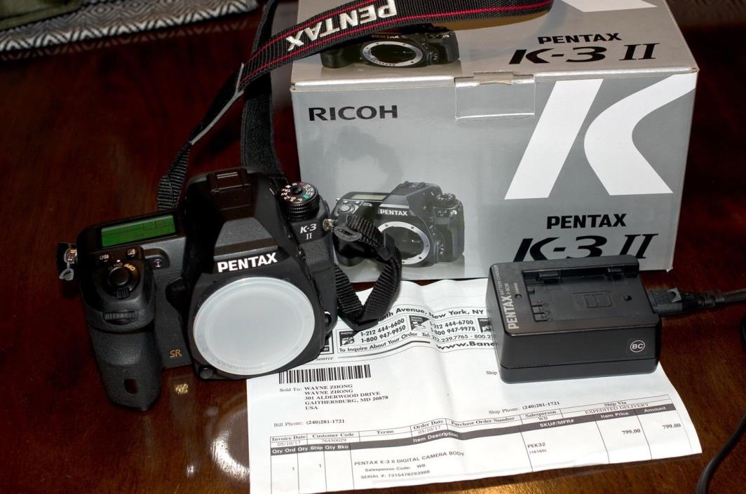 Pentax K3ii (mint, 4000 counts), battery grip, DA* 16-50, and 55-300 PLM WR lens