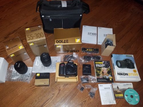 Nikon D D7100 24.1MP Digital SLR Camera Street/Starter Kit (Tons of Extras!) NEW